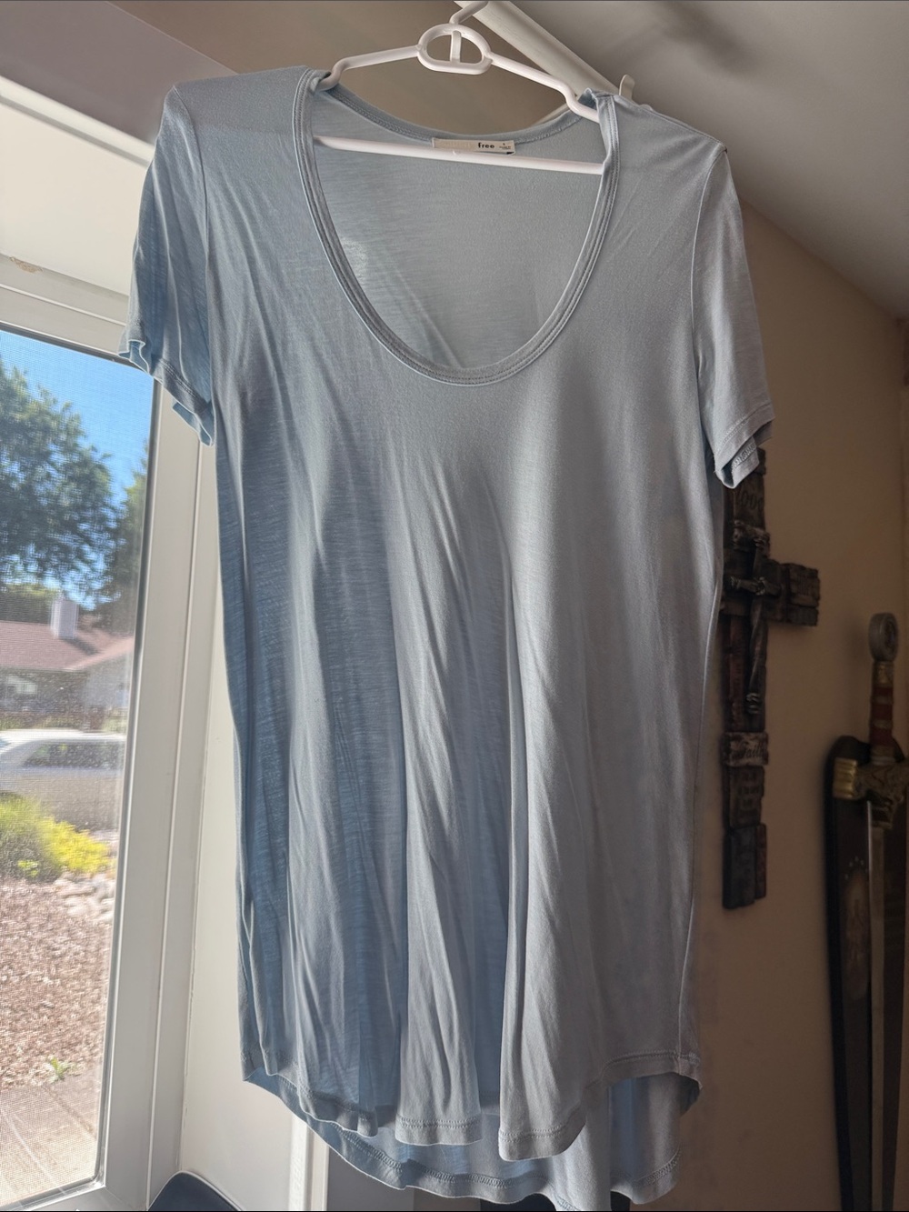 Wilfred Light Blue Scoop Neck Short Sleeve Tee
